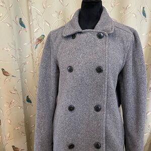 L.L. Bean Women's Charcoal Pea Coat vintage casual comfy neutral holiday